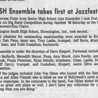 1989, SPASH jazz ensemble