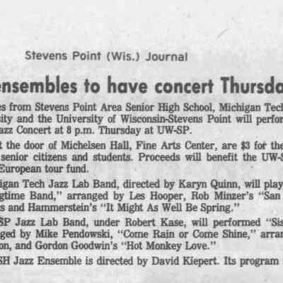 1989, SPASH jazz ensemble