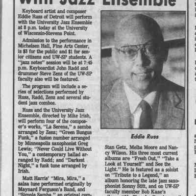 1989, UWSP jazz ensemble, Eddie Russ