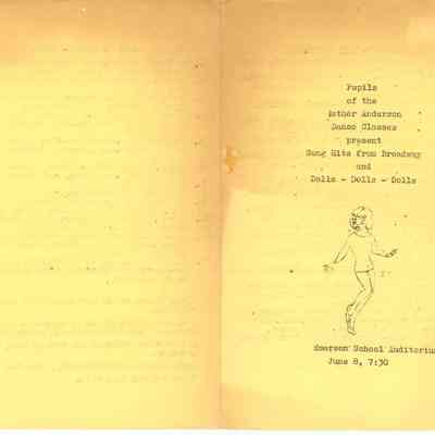 Esther Anderson Dance Recital 1960s