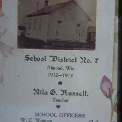 Rural school district #7, town of Almond, 1912-1913.