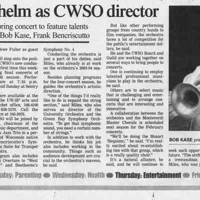 2002, CWSO, Patrick Miles