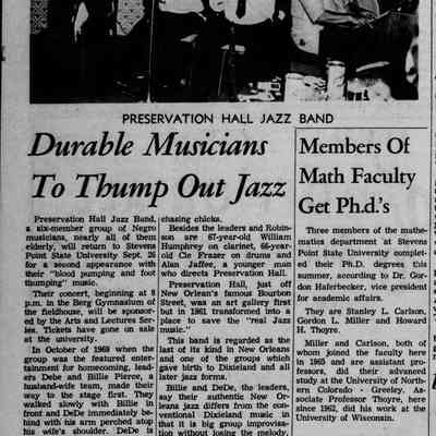 1970, Preservation Hall jazz band