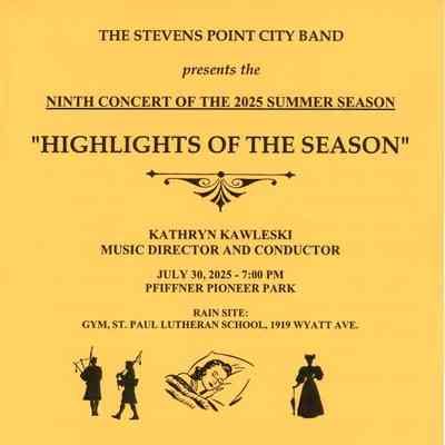 Stevens Point City Band Highlights of the Season 2025