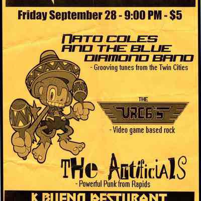 Nato Coles and the Blue Diamond Band, the VRC 6's, the Artificials, at K Bueno Resturant.