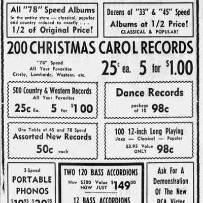 1955, Carroll's Music Shop