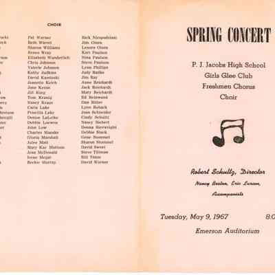 PJ Jacobs Spring Choir Concert 1967