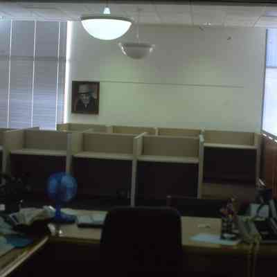 Portage County Public Library, Stevens Point, WI. February 2003. 2nd floor, new computer desks installed.