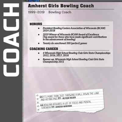 Coach Steve Cieslewicz, Amherst