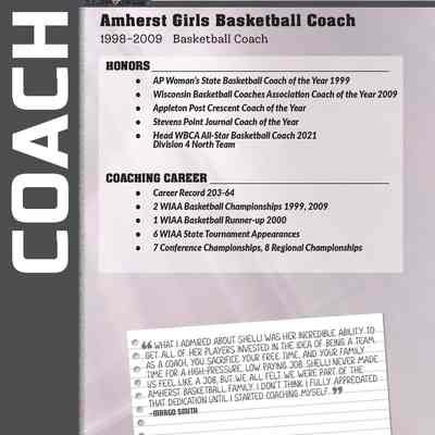 Coach Shelli (Yenter) Haferbecker, Amherst