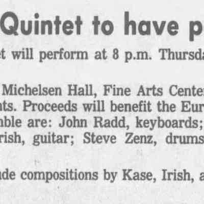 1988, UWSP jazz quintet