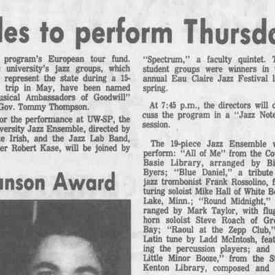 1988, UWSP jazz ensemble