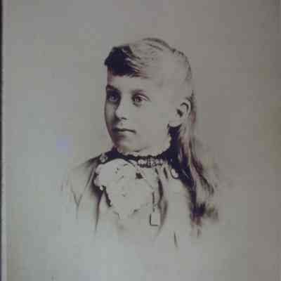 Iva Peterson, daughter of P.N. and Annice Moyers Peterson. 1875-1888. Amherst, Wisconsin