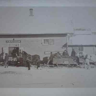 P.N. Peterson's potato warehouse, near R.R. Troaks, Amherst, Wisconsin