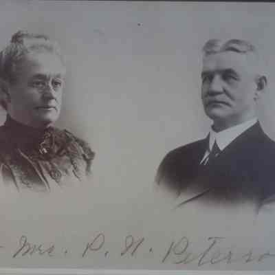 Louis and Ingebore Nelson, Sr, at their house, 206 Wilson St., Amherst, Wisconsin