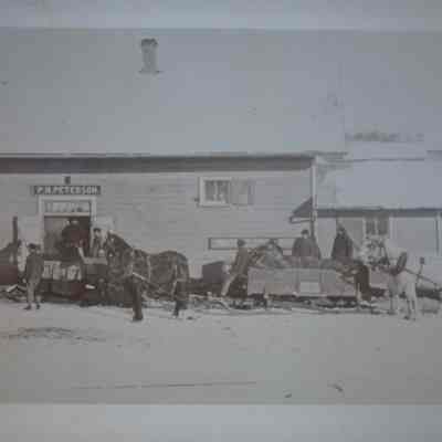 P.N. Peterson's potato warehouse, near R.R. Troaks, Amherst, Wisconsin