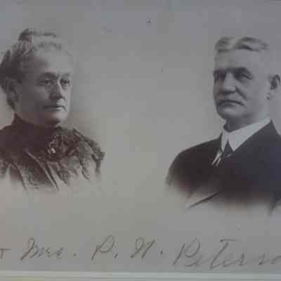 Louis and Ingebore Nelson, Sr, at their house, 206 Wilson St., Amherst, Wisconsin