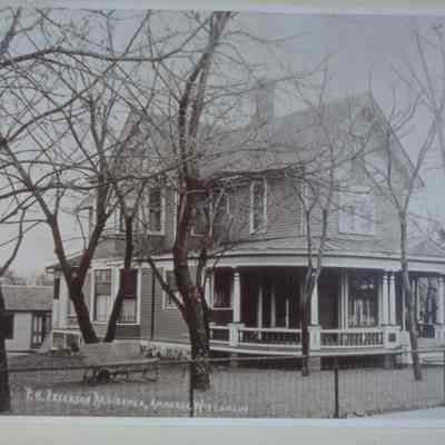 P.N. Peterson House, South Main Street, Amherst, Wisconsin. Built 1889, enlarged 1899, razed 1907