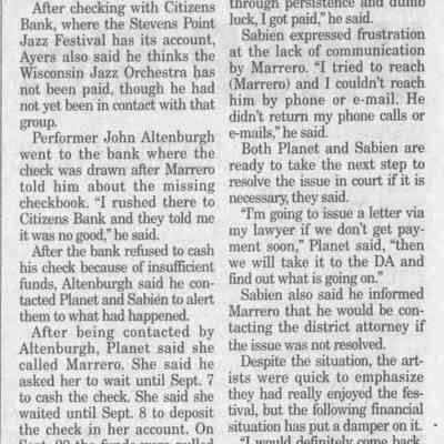2006, Jazzfest checks, part 2