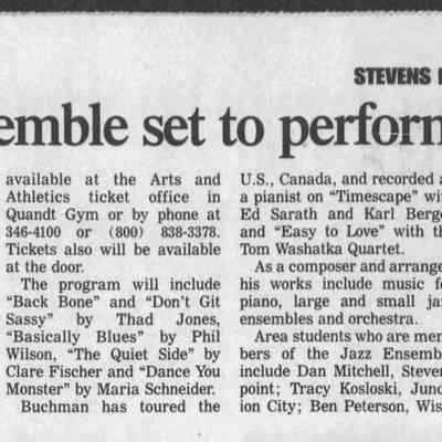 2001, UWSP jazz ensemble