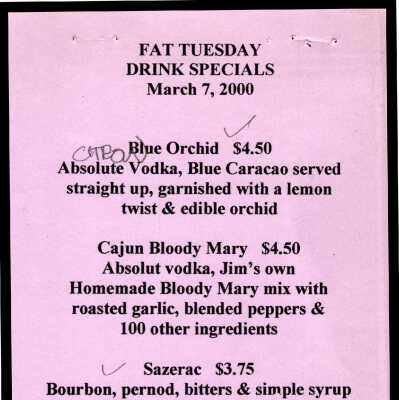 Silver Coach menus
