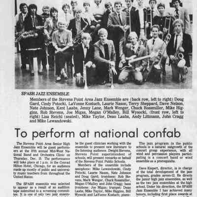 1983, SPASH jazz ensemble