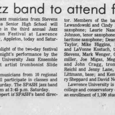 1983, SPASH jazz celebration festival