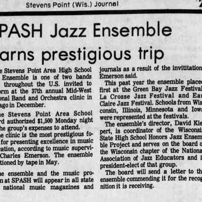 1983, SPASH jazz ensemble