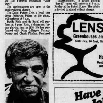 1983, Dave Peters trio, Buddy Rich