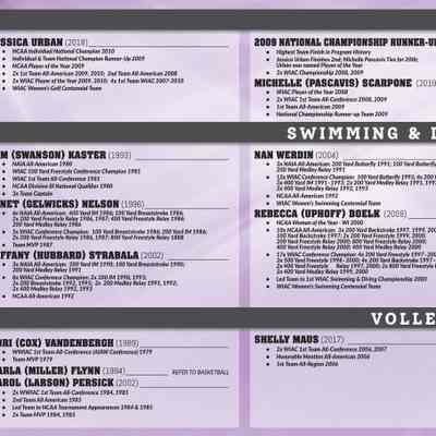 UWSP Hall of Fame, Golf, Swimming and Diving, Volleyball