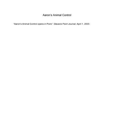 Aaron's Animal Control