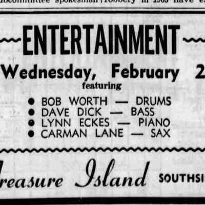 1966, Bob Worth Dave Dick, Lynn Eckes, Carman Lane, Treasure Island