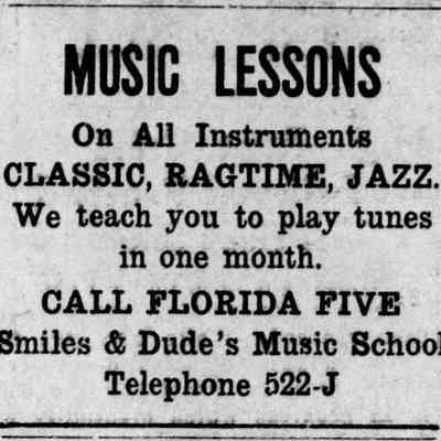 1923, jazz music lessons