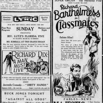 1925, Irv Lutz Florida Five and Harmony Four playing at the Majestic