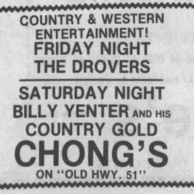 Billy Yenter at Chongs 1976