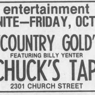 Billy Yenter at Chuck's Tap, 1976