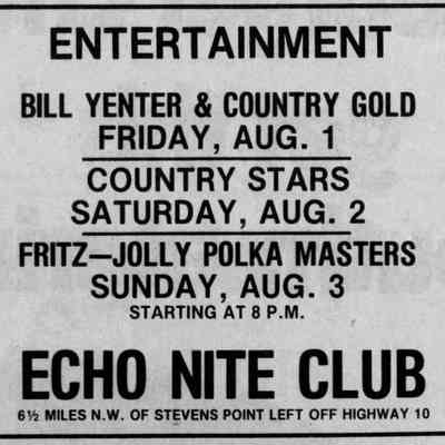 Billy Yenter at the Echo Nite Club, 1975