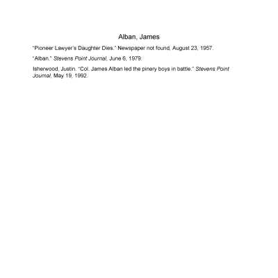 Alban, James. James Alban.