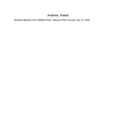 Andrews, Robert. Robert Andrews.