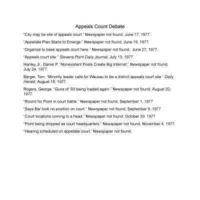 Appeals Court Debate