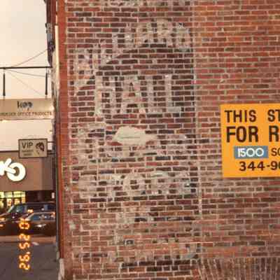 Mission Coffee House brick painting, after the business closed.