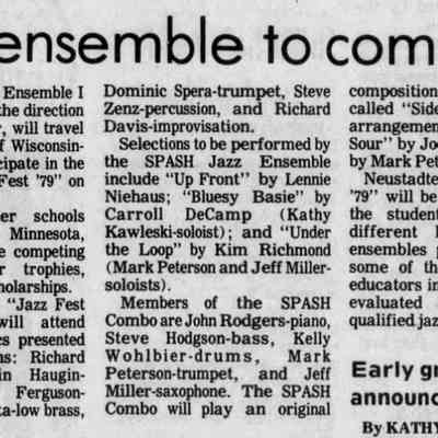 1979, SPASH jazz ensemble