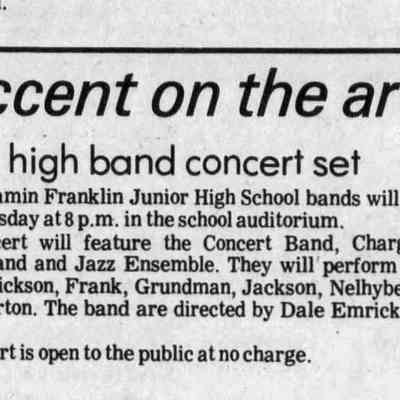 1979, Ben Franklin Junior High School bands