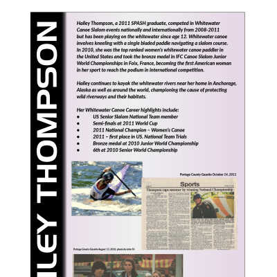 Hailey Thompson, whitewater canoe slalom