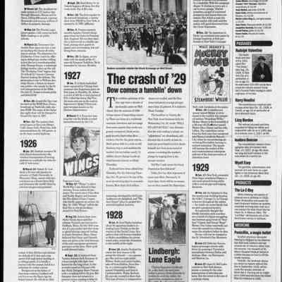 1999, 1925-1929 big events