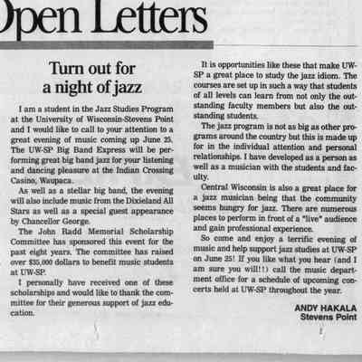 1999, UWSP jazz