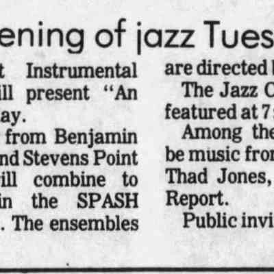 1982, an evening of jazz