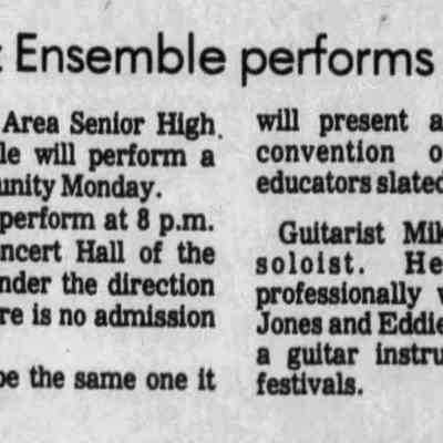 1982, SPASH jazz ensemble