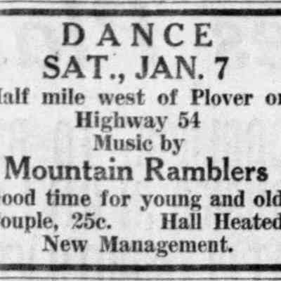 Mountain Ramblers in Plover 1933