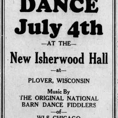 Isherwood Hall performance in 1928